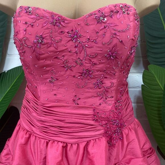 Juliet Fashion Milex pink strapless lace up ball gown - Picture 4 of 12